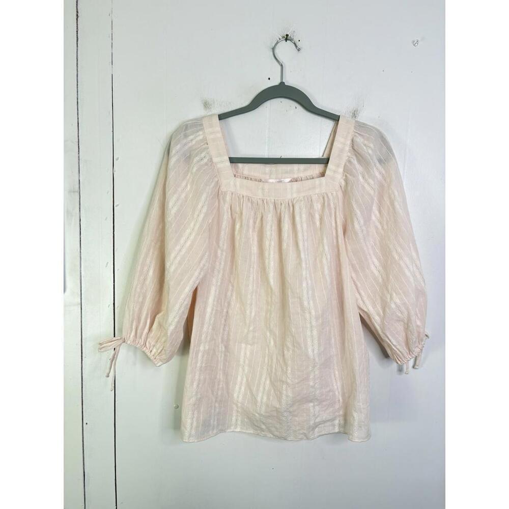 Lauren Conrad Top Womens XS Square Neck Puff Sleeve Girly Feminine Balletcore